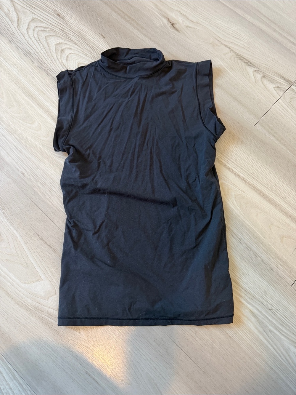 SKIMS Black Sleeveless Mock Neck Top